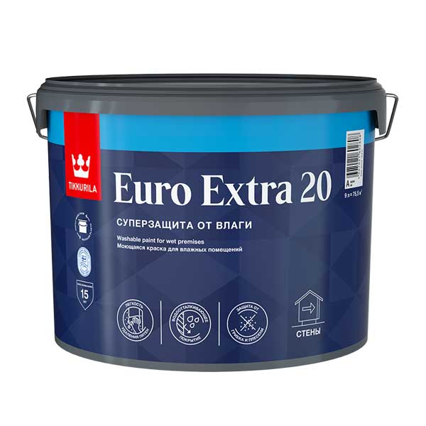 Краска водно-дисперсионная Tikkurila Euro Extra