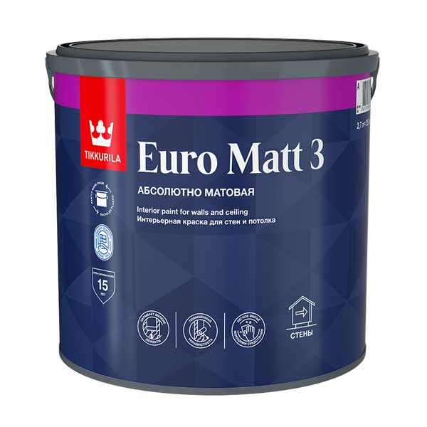 Краска водно-дисперсионная интерьерная Tikkurila EURO