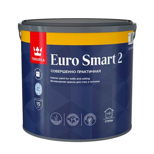 Краска водно-дисперсионная интерьерная Tikkurila Euro