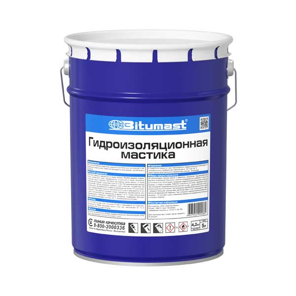 Мастика гидроизоляционная Bitumast, 5 л
