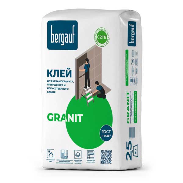 Клей для керамогранита Bergauf Granit