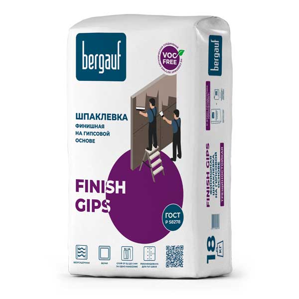 Финишная шпаклевка Бергауф Finish Gips 18 кг-0